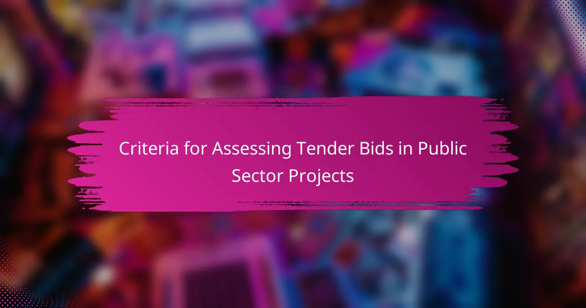 Criteria for Assessing Tender Bids in Public Sector Projects