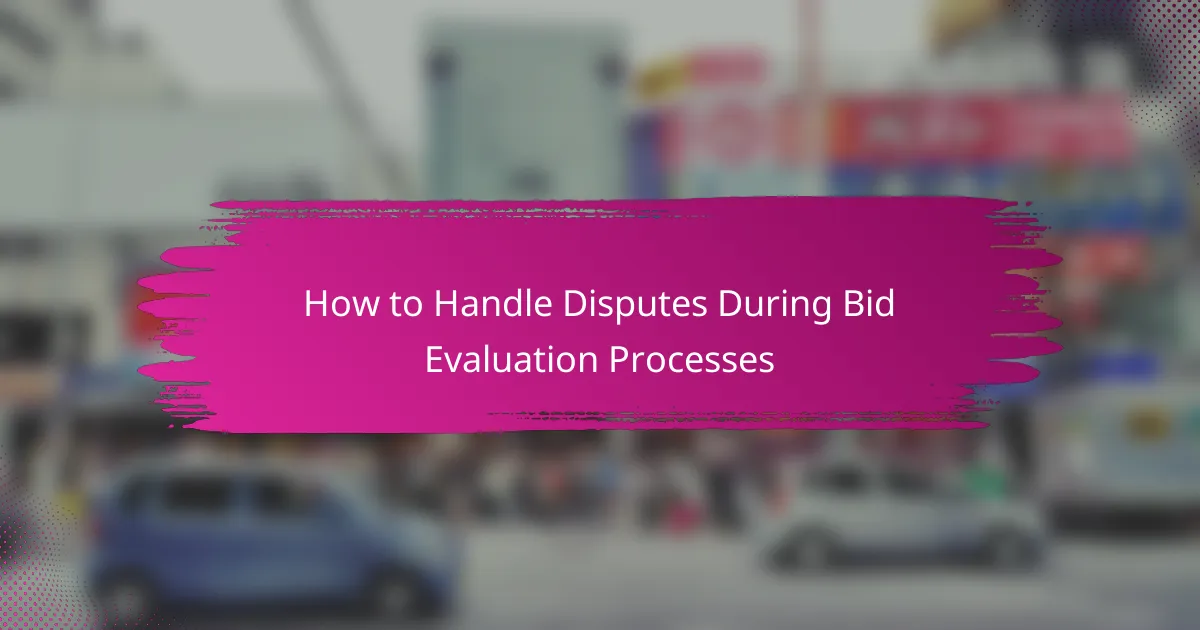 How to Handle Disputes During Bid Evaluation Processes