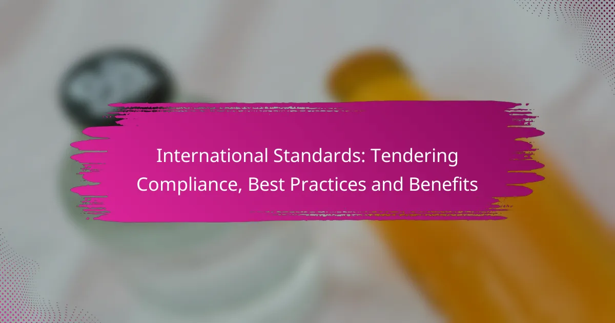 International Standards: Tendering Compliance, Best Practices and Benefits