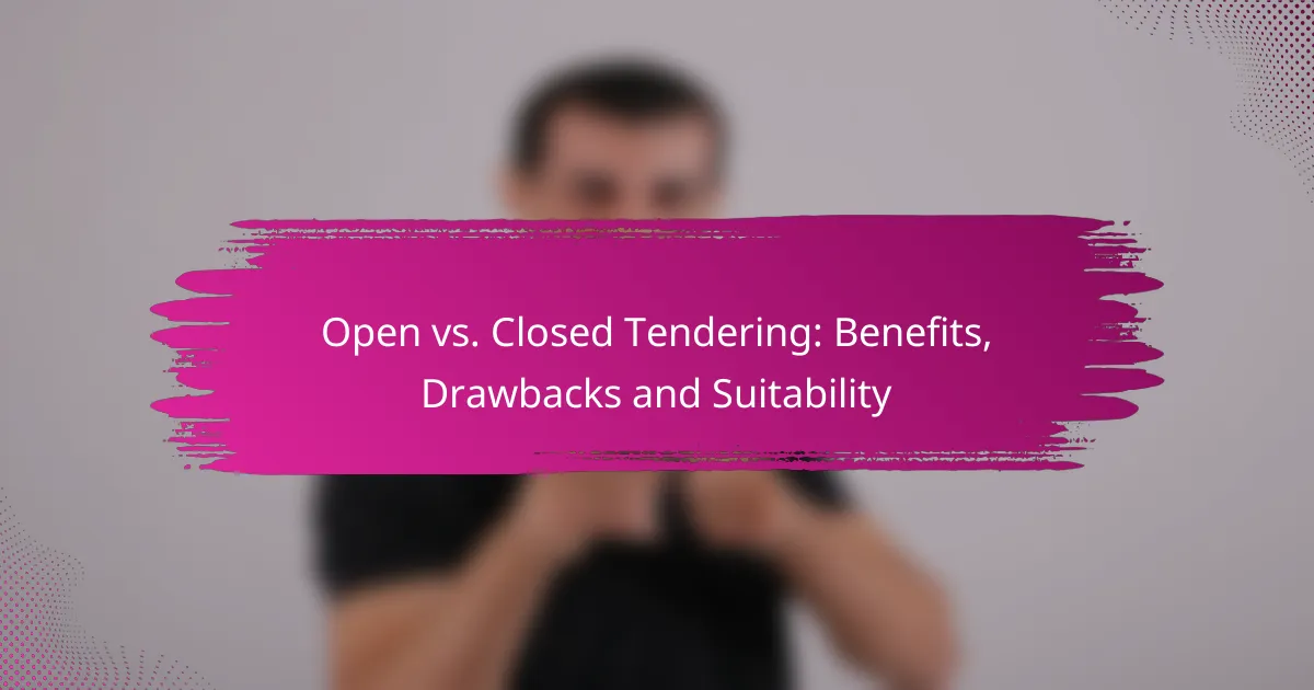Open vs. Closed Tendering: Benefits, Drawbacks and Suitability