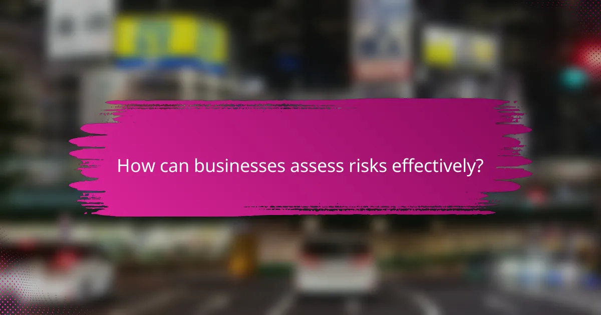 How can businesses assess risks effectively?
